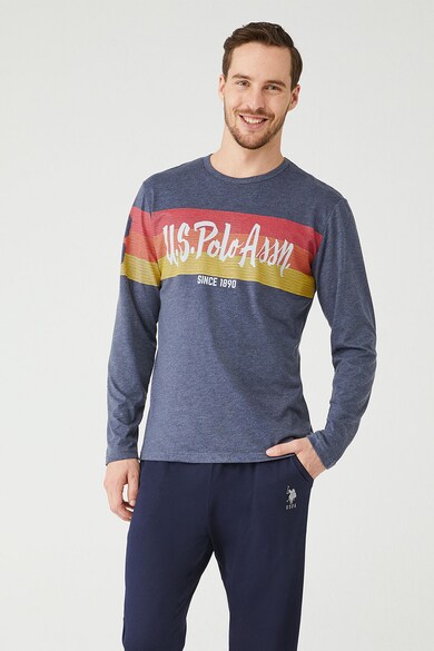 U.S. Polo Assn. Pijama din amestec de bumbac cu logo Barbati