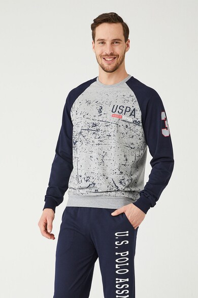 U.S. Polo Assn. Pijama lunga cu model logo Barbati