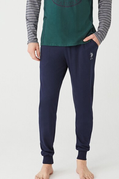 U.S. Polo Assn. Pijama lunga cu model logo Barbati