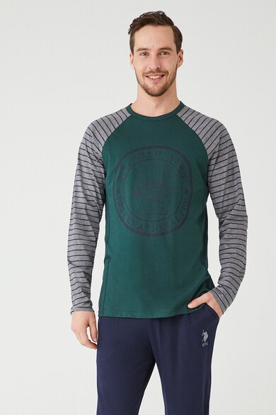 U.S. Polo Assn. Pijama lunga cu model logo Barbati