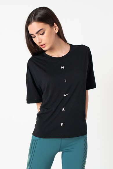 Nike Tricou crop cu Dri-Fit, supradimensionat, pentru fitness Femei