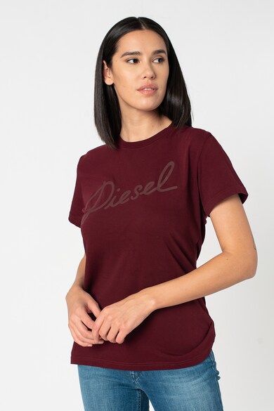 Diesel Tricou cu imprimeu logo si decolteu la baza gatului Sully Femei