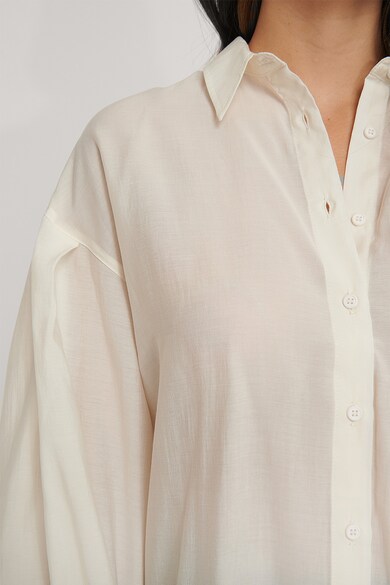 NA-KD Lyocell-tartalmú bő fazonú ing zsebbel a mellrészén női