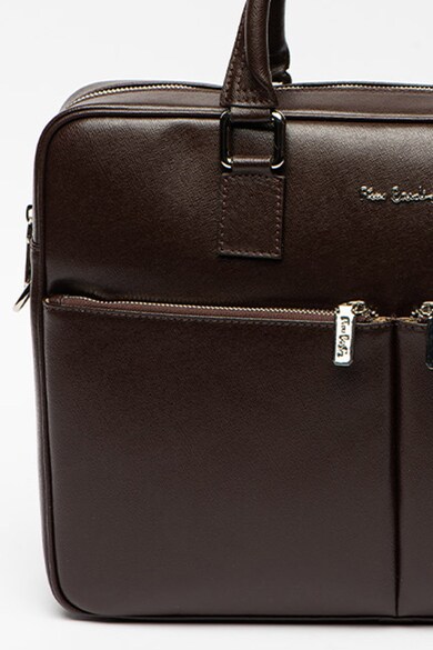 Pierre Cardin Кожена чанта за лаптоп с отделяща се презрамка Мъже