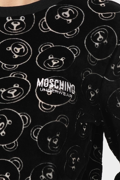 Moschino Bluza de pijama cu model monograma Femei