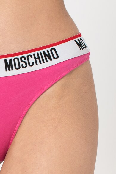 Moschino Set de chiloti tanga cu banda logo in talie - 2 perechi Femei