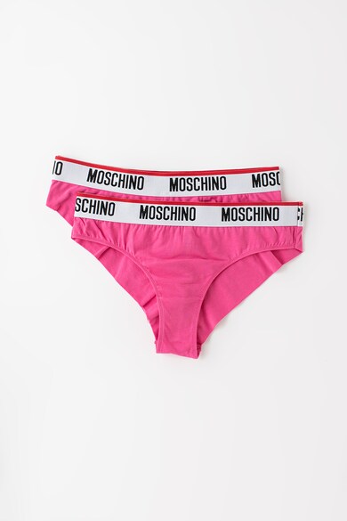 Moschino Set de chiloti brazilieni cu banda elastica logo in talie - 2 perechi Femei