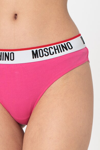 Moschino Set de chiloti brazilieni cu banda elastica logo in talie - 2 perechi Femei