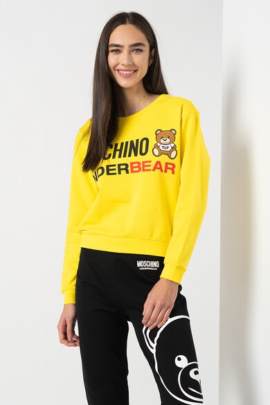 Moschino Bluza sport de casa cu imprimeu logo supradimensionat Femei