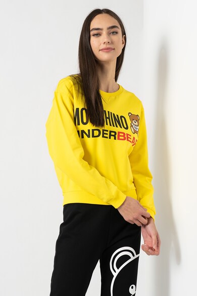 Moschino Bluza sport de casa cu imprimeu logo supradimensionat Femei