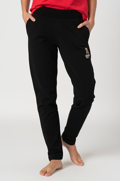 Moschino Pantaloni de pijama cu logo brodat Femei