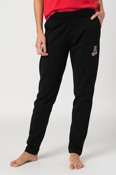 Moschino Pantaloni de pijama cu logo brodat Femei