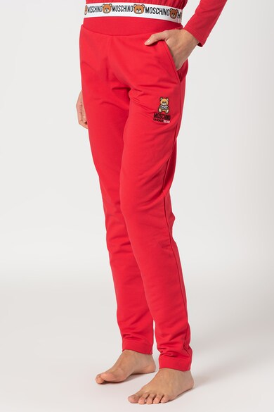 Moschino Pantaloni de pijama cu logo brodat Femei