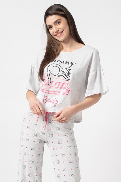 OVS Pijama cu imprimeu cu pisici Femei