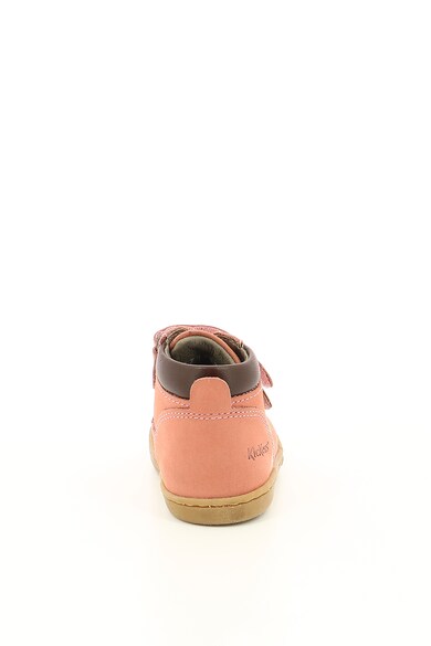 Kickers kids Ghete de piele nabuc cu benzi velcro Fete