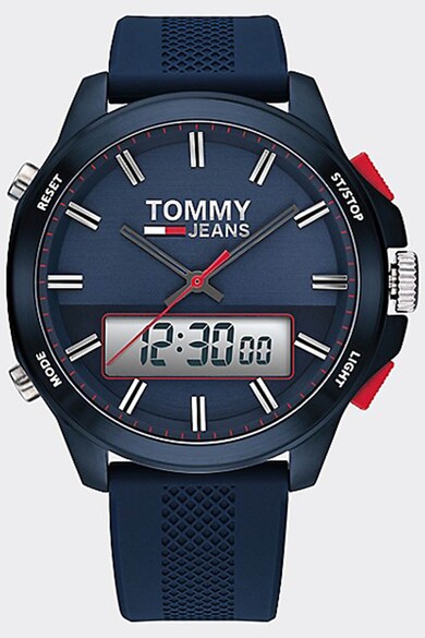 Tommy Jeans Digitális és analóg karóra szilikonszíjjal férfi