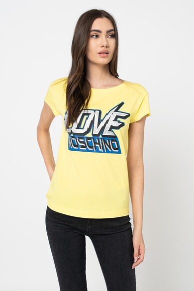 Love Moschino Póló nagyméretű logómintával női