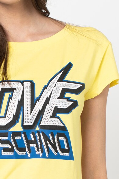 Love Moschino Tricou cu imprimeu logo supradimensionat Femei