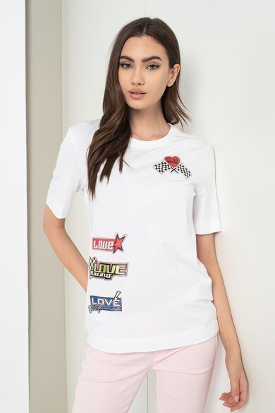 Love Moschino Kerek nyakú póló logóval női