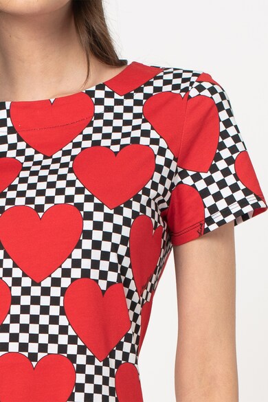 Love Moschino A-vonalú mintás pólóruha női