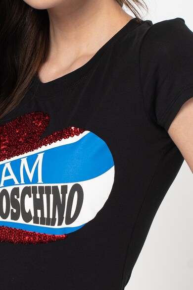 Love Moschino Póló flitteres rátétekkel női