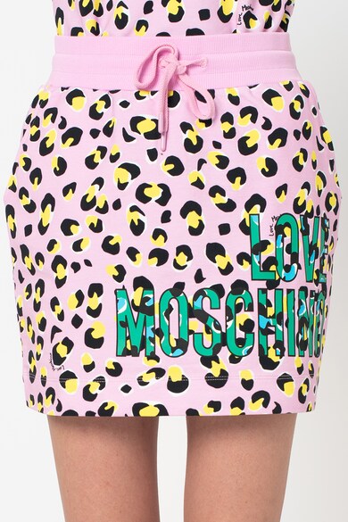 Love Moschino Fusta mini cu imprimeu si talie elastica Femei