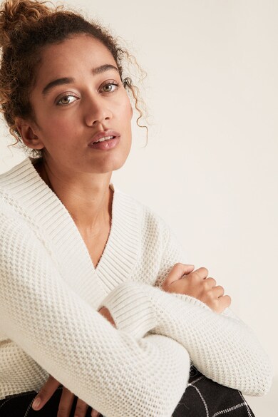 Marks & Spencer Texturált V-nyakú pulóver női