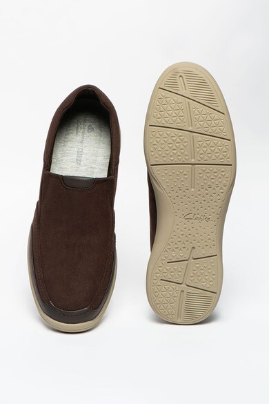 Clarks Pantofi slip-on de piele intoarsa sintetica si piele ecologica Step Stroll Barbati