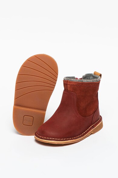 Clarks Ghete din piele si piele intoarsa Comet Frost Fete