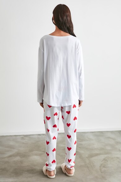 Trendyol Pijama cu imprimeu inima Femei