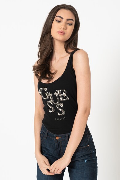 GUESS JEANS Top cu strasuri Femei