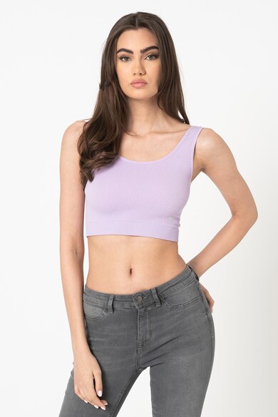 GUESS JEANS Top crop cu decolteu rotund Femei