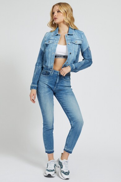 GUESS JEANS Blugi crop cu talie inalta Femei