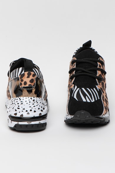 Steve Madden Pantofi sport cu talpa wedge si animal print Cliff Fete