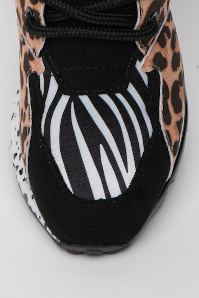 Steve Madden Pantofi sport cu talpa wedge si animal print Cliff Fete