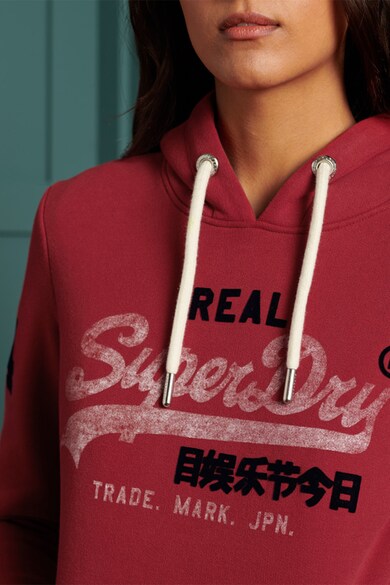 SUPERDRY Logómintás kapucnis pulóver női