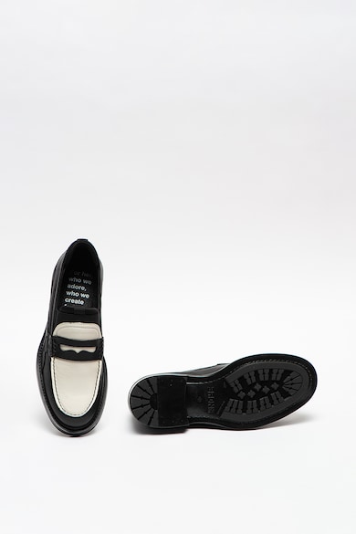 Bronx Pantofi loafer Penny de piele cu model colorblock Ivy Jazz Femei