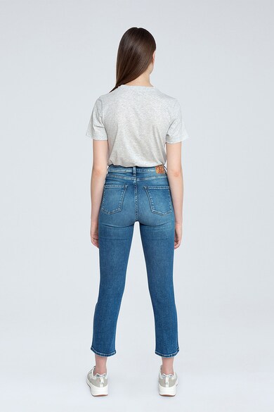 Pepe Jeans London Blugi crop cu aspect decolorat Femei
