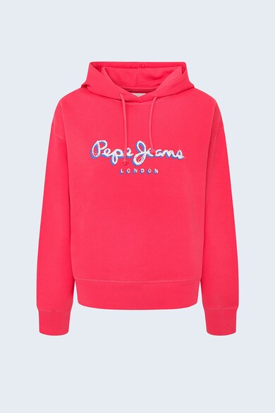 Pepe Jeans London Hanorac cu imprimeu logo si maneci cazute Femei