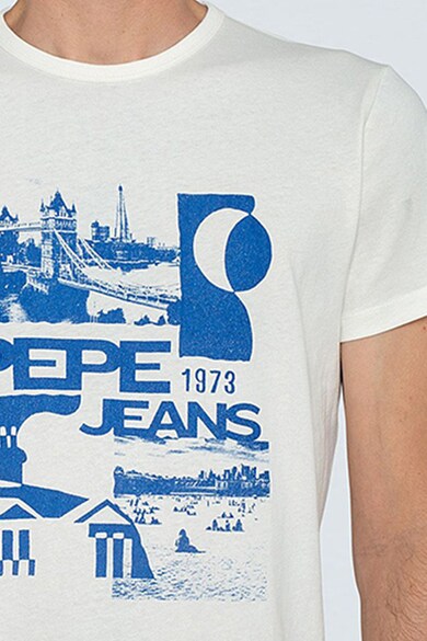 Pepe Jeans London Tricou regular fit cu model logo si grafic Barbati