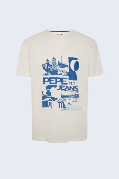 Pepe Jeans London Tricou regular fit cu model logo si grafic Barbati