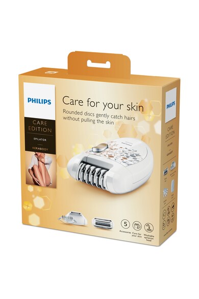 Philips Epilator  Satinelle HP6425/01, 3 capete, 2 viteze, 20 pensete, Alb Femei