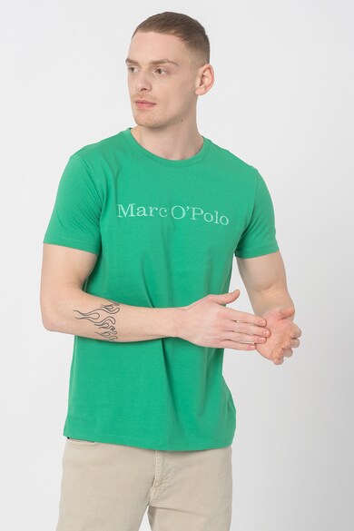 Marc O'Polo Tricou din jerseu cu decolteu la baza gatului si imprimeu logo Barbati