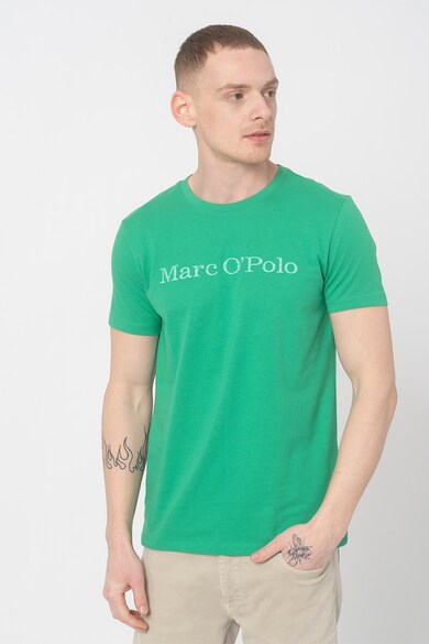 Marc O'Polo Tricou din jerseu cu decolteu la baza gatului si imprimeu logo Barbati