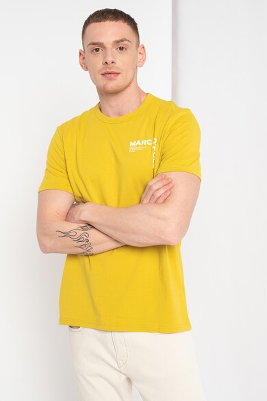 Marc O'Polo Tricou cu decolteu la baza gatului si imprimeu logo pe piept Barbati