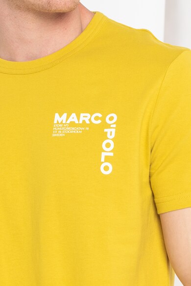 Marc O'Polo Tricou cu decolteu la baza gatului si imprimeu logo pe piept Barbati