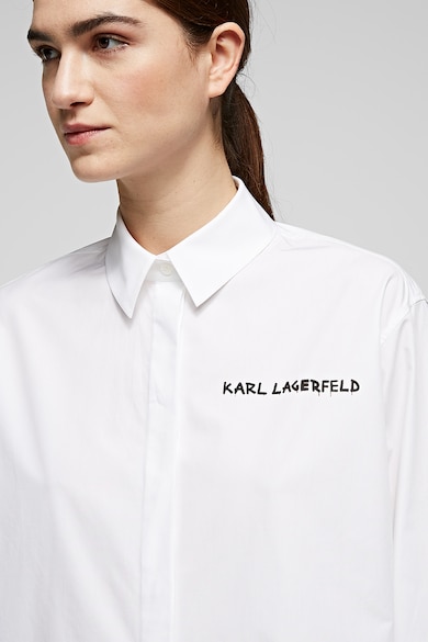 Karl Lagerfeld Асиметрична риза с лого на гърба Жени
