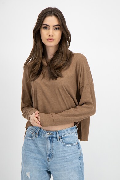 American Eagle Bluza crop tricotata fin cu guler inalt Femei