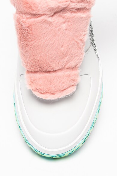 Puma Pantofi sport de piele cu aplicatii de blana sintetica si aplicatii stralucitoare RS-x Femei