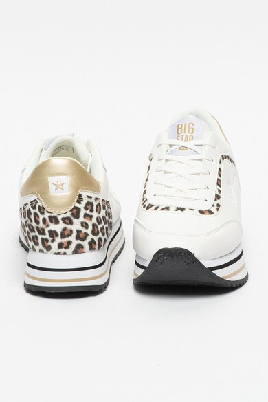 Big Star Pantofi sport flatform de piele ecologica cu garnituri animal print Femei